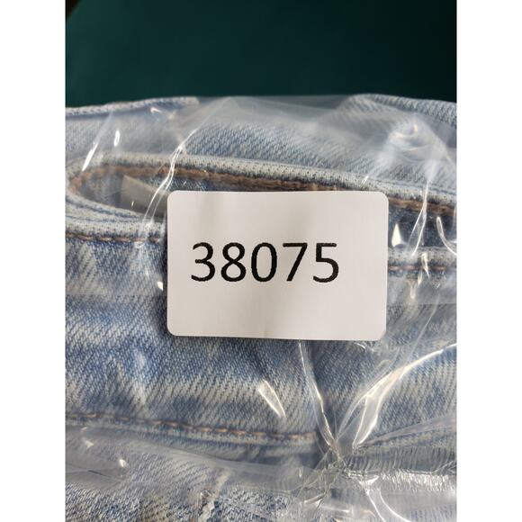 American Eagle Jeans Size 6 Womens Blue Stretch High Rise Baggy Wide Leg Cargo - Picture 14 of 14